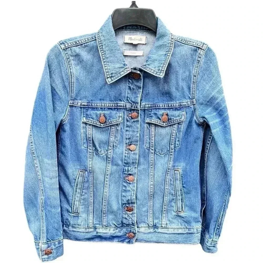 Madewell Women’s The Jean Trucker Jacket in Size S Medium Wash Preowned